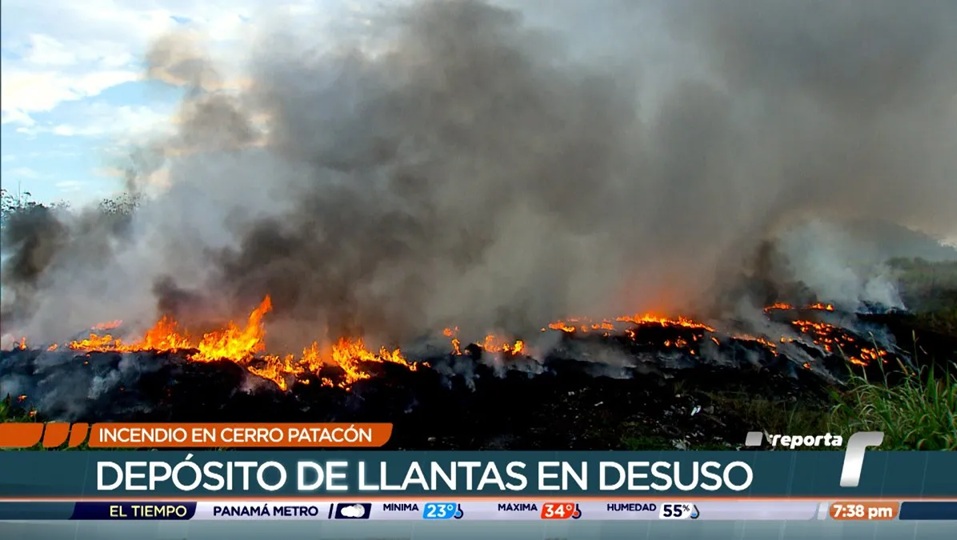 Discarded tires in a landfill